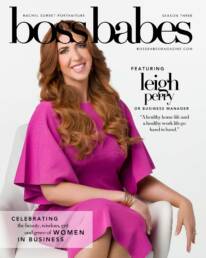 Leigh Perry on the cover of Boss Babes Magazine