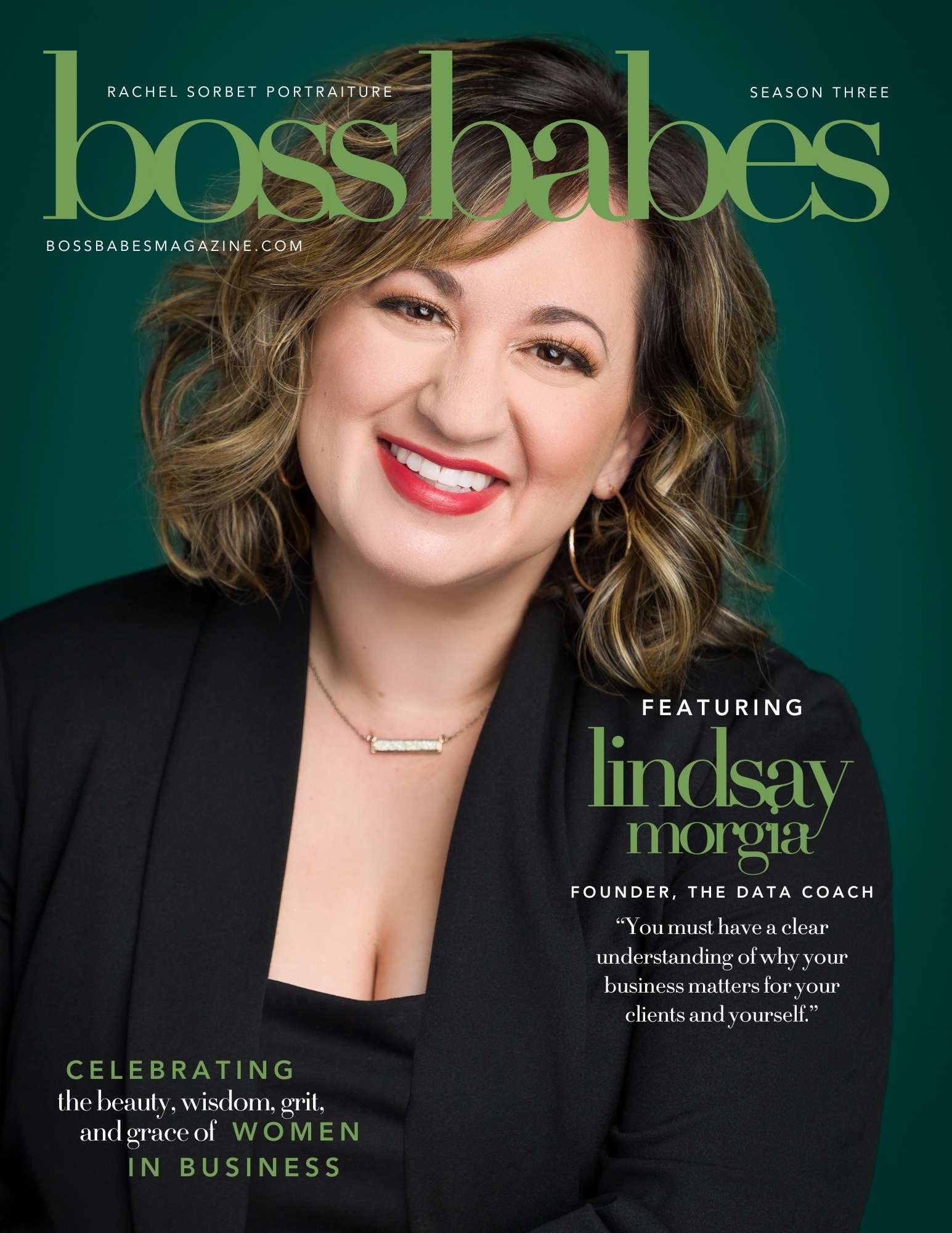 Lindsay Morgia on the cover of Boss Babes Magazine