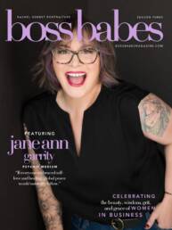 Jane Ann Garrity on the cover of Boss Babes Magazine