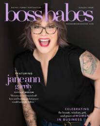 Jane Ann Garrity on the cover of Boss Babes Magazine