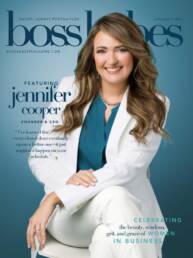 Jennifer Cooper on the cover of Boss Babes Magazine