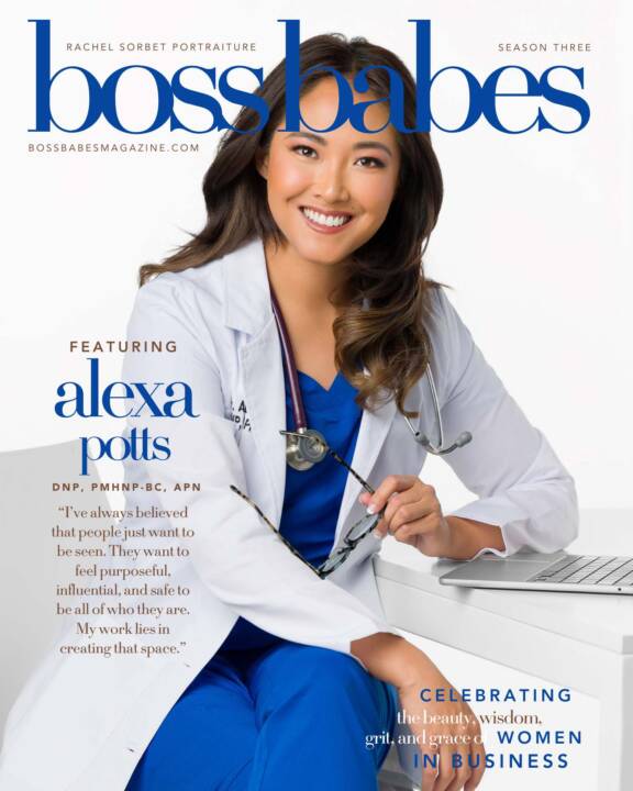 Alexa Potts on the cover of Boss Babes Magazine