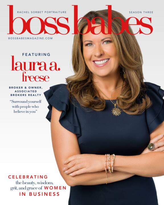 Laura Freese on the cover of Boss Babes Magazine