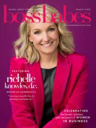 Dr Richelle Knowles on the cover of Boss Babes Magazine