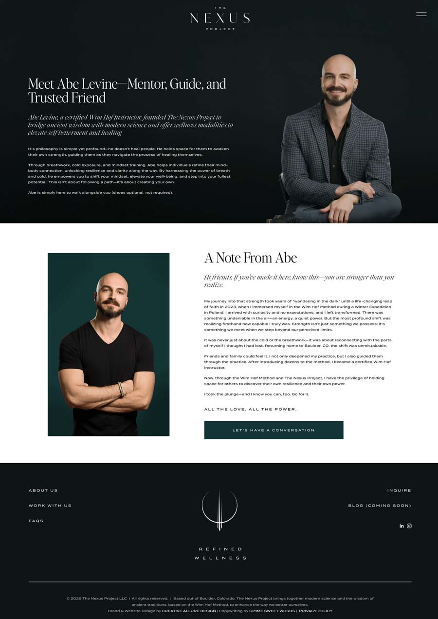 A screenshot of a website with exceptional graphic design