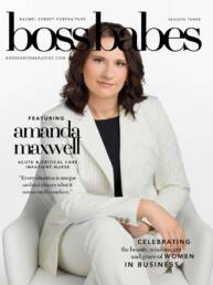 A portrait of Denver nurse Amanda J Maxwell for the cover of Boss Babes Magazine