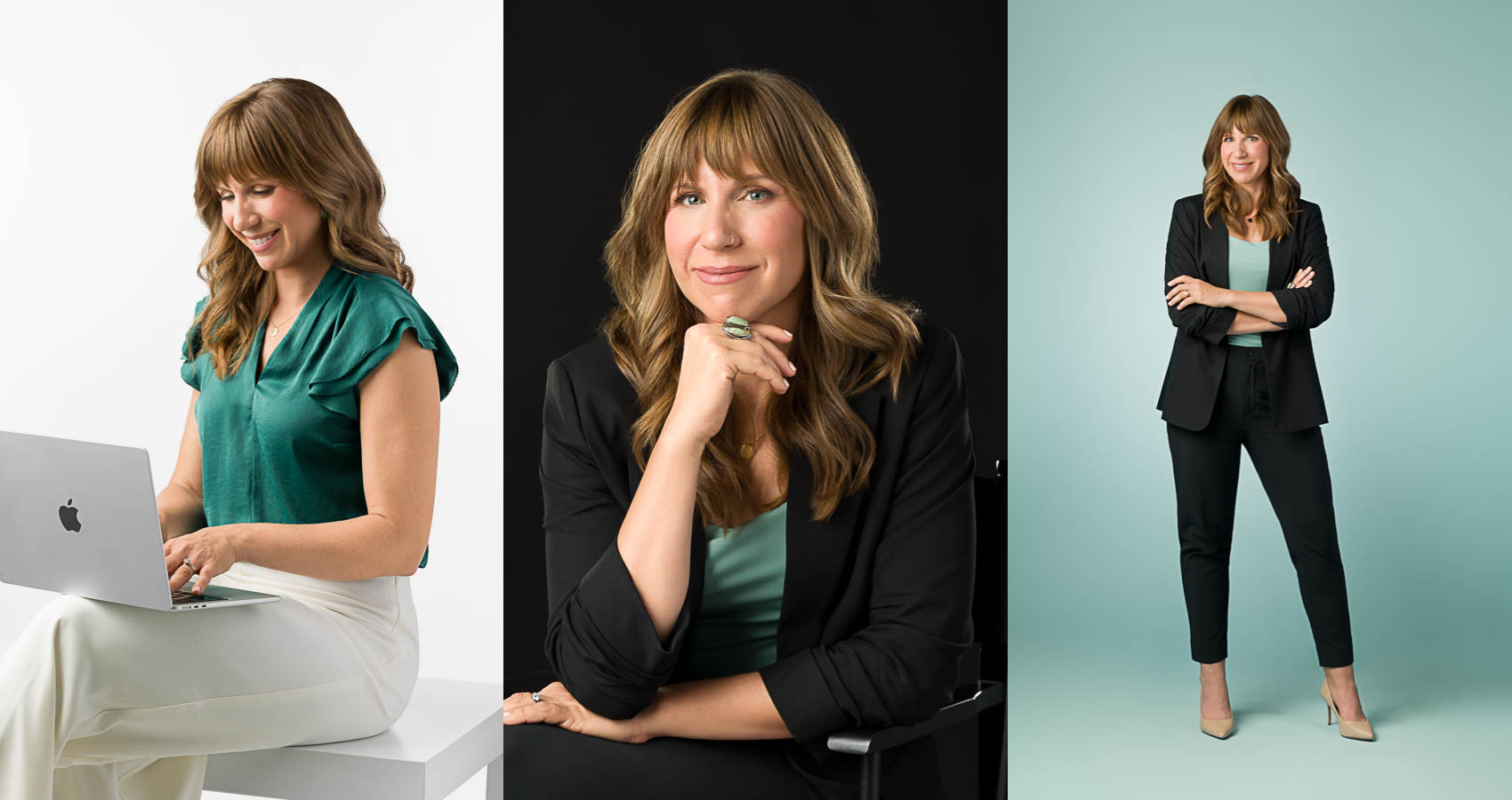 Three photos of Sprout Consulting founder, Heather Noska