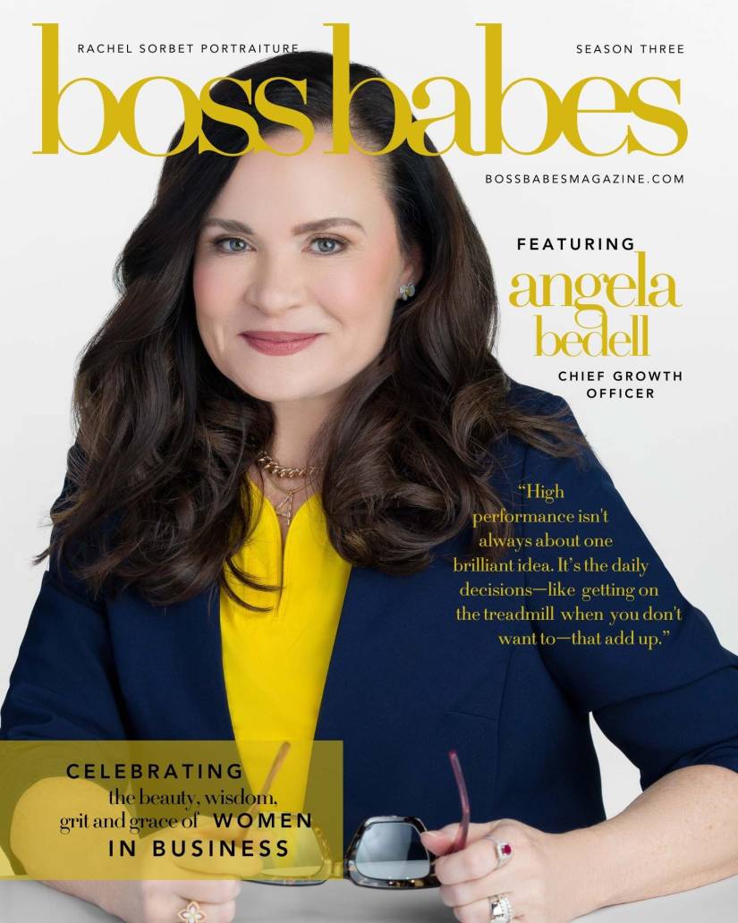 Angela Bedell, founder of ABCommunities on the cover of Boss Babes Magazine