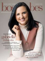A portrait of Gabriella Robuccio photographed for the cover of Boss Babes Magazine