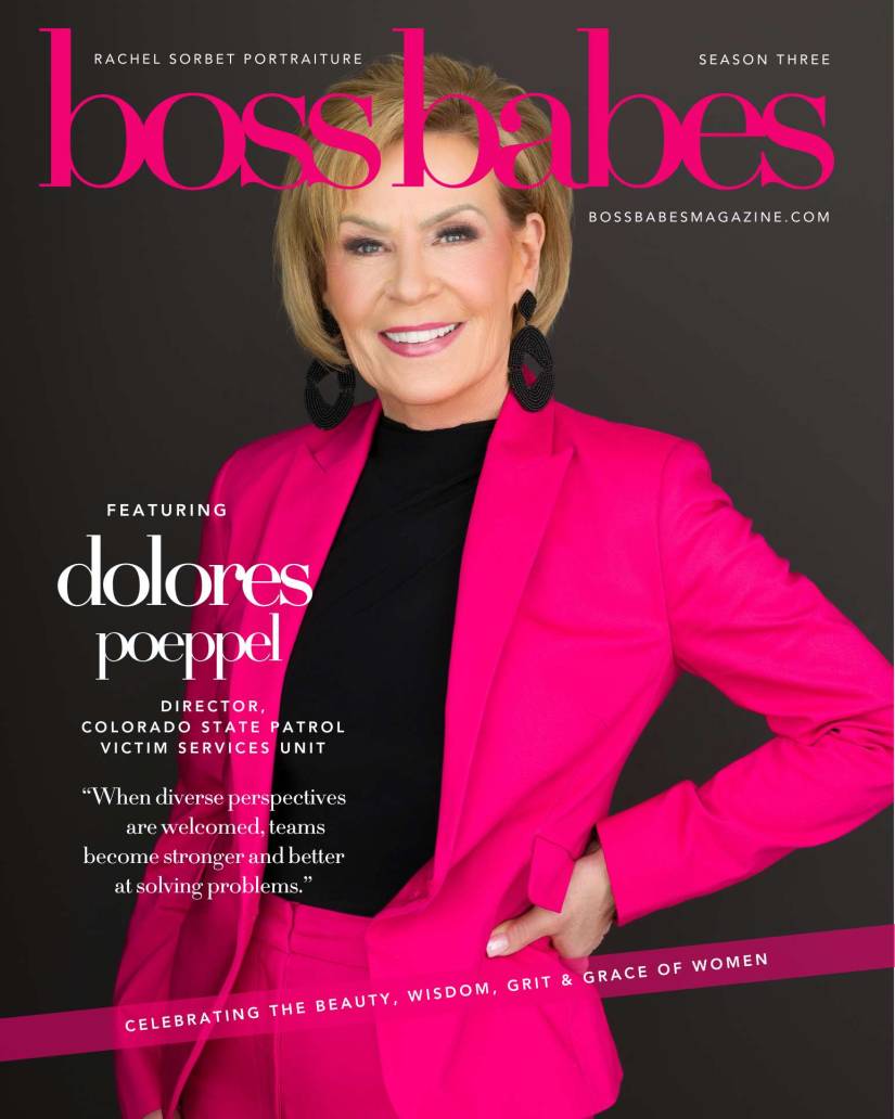 A portrait of Dolores Poeppel on the cover of Boss Babes Magazine