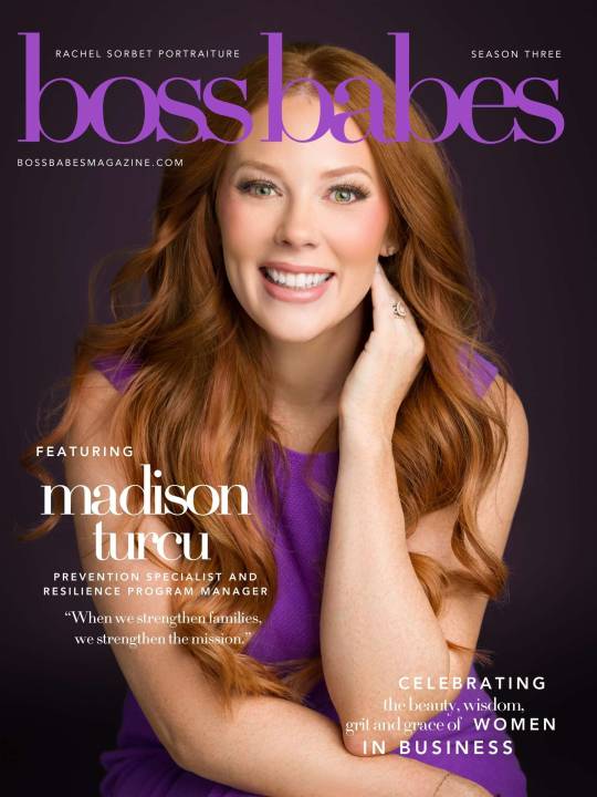 A portrait of Madison Turcu on the cover of Boss Babes Magazine